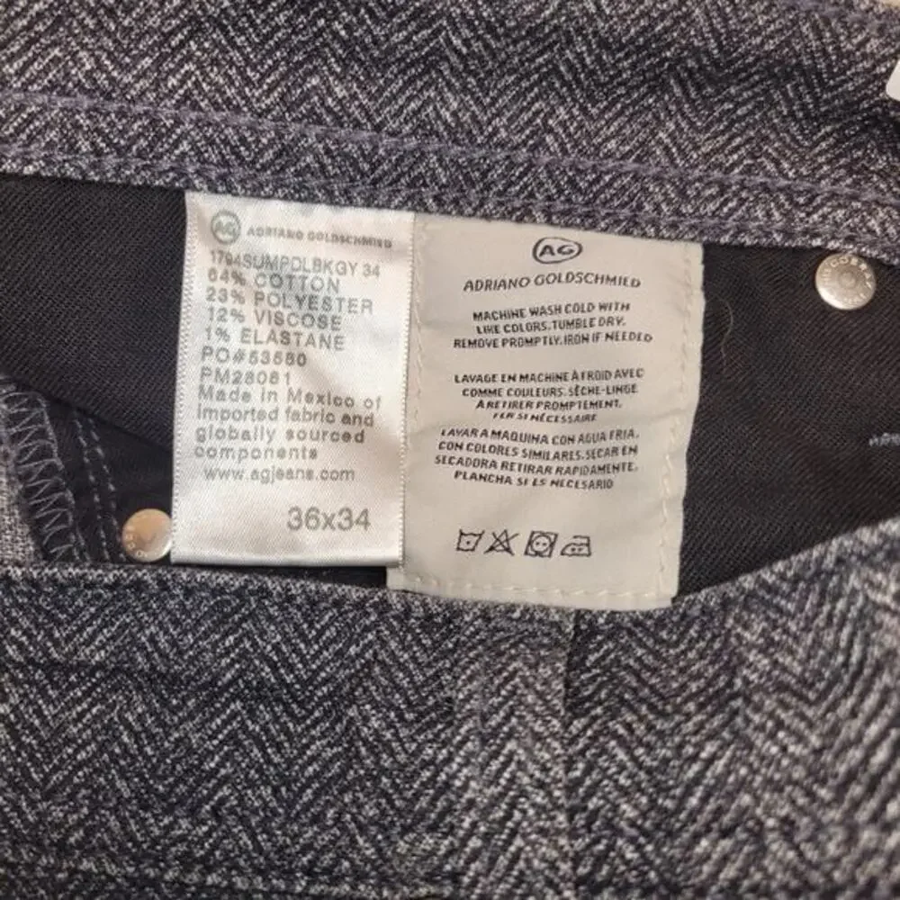 AG Everett Slim Straight Pants Gray‎ 36x34 Adriano Goldschmied Mens Stretch - Picture 5 of 10
